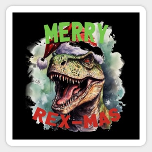 Merry Rex-Mas Christmas Dinosaur Sticker